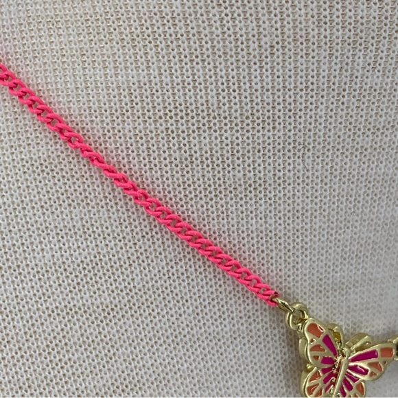 Stella & Dot Girls' Pink and Orange Butterfly Necklace - Picture 15 of 16